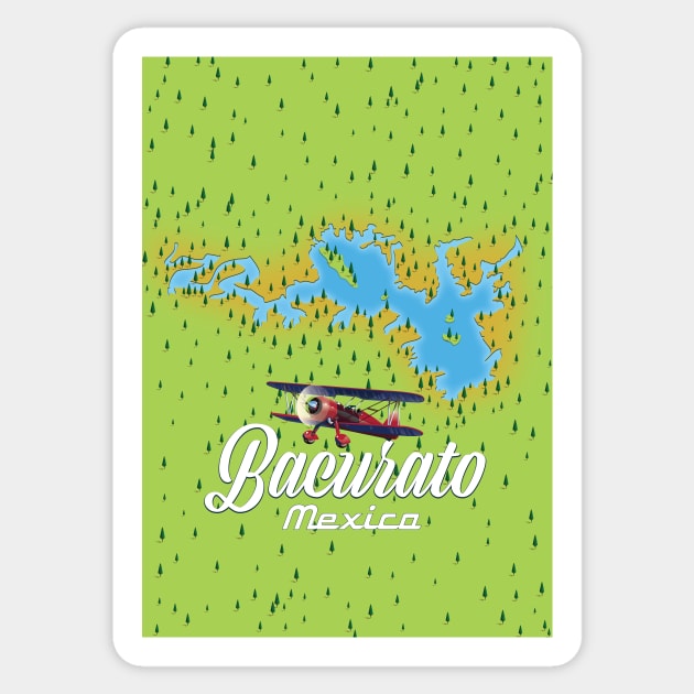 Bacurato mexico lake map Sticker by nickemporium1